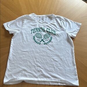 J.Crew White Tennis Club T-Shirt Size Large